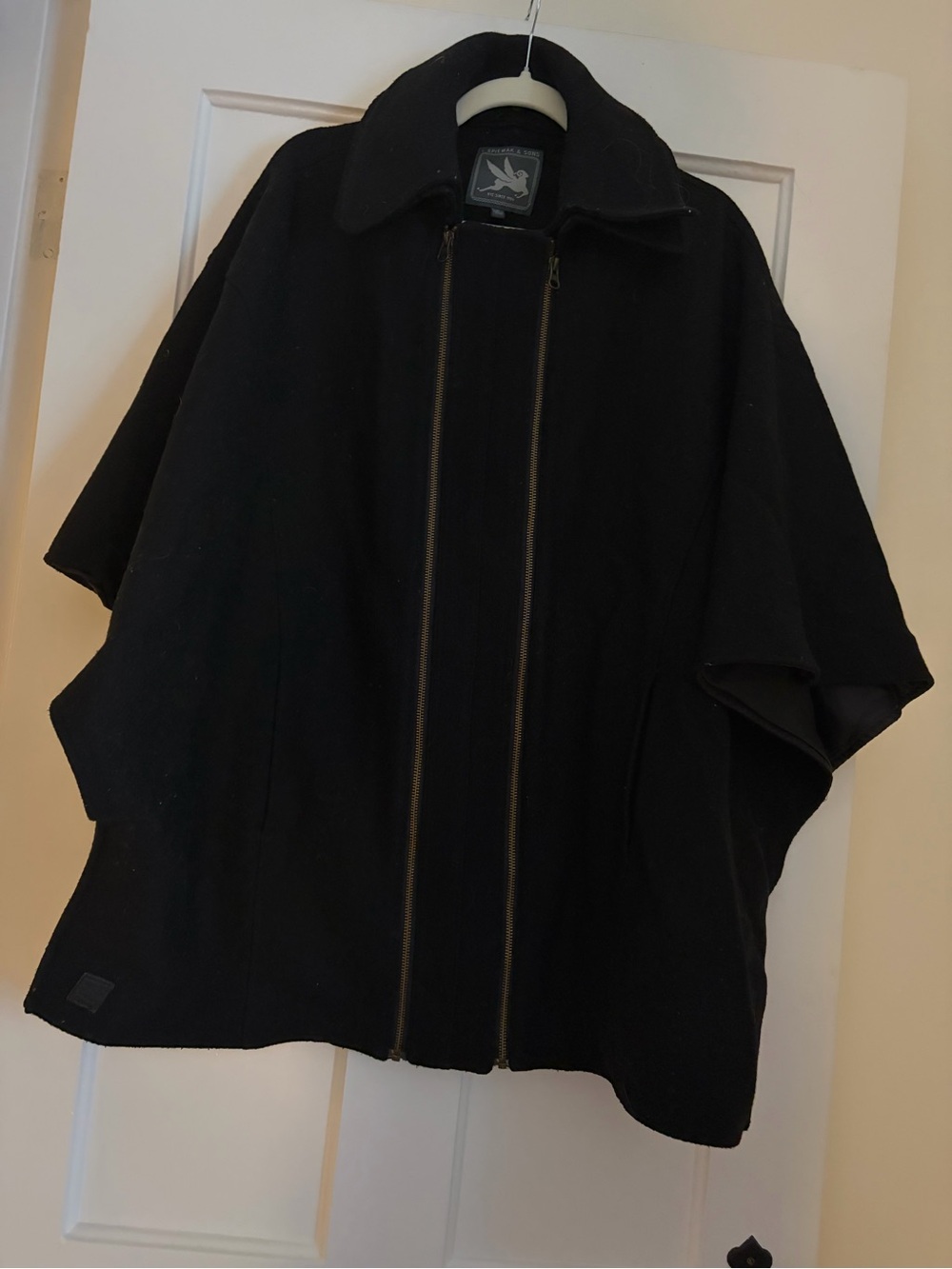 J. Spiewak & Sons Black Cape Zip Jacket Size Small